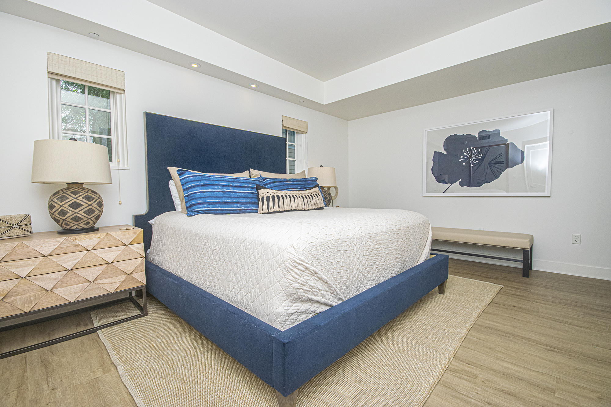 136 Georgetown Avenue, Unit 2E1 Rosemary Beach, FL 32461 - Photo 38 of 49 a bedroom with a bed and a lamp on dresser