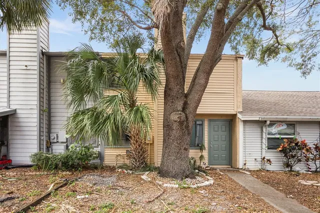 a view of a house with a patio