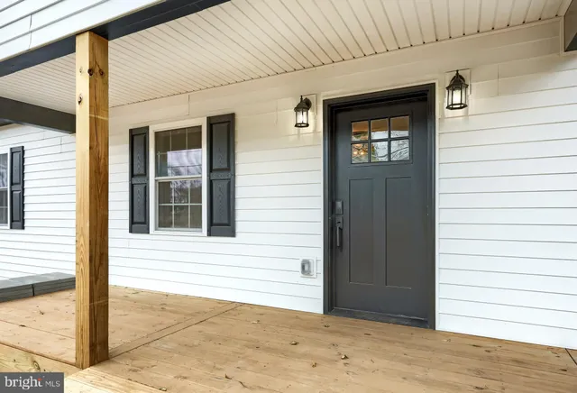 a view of a door of the house