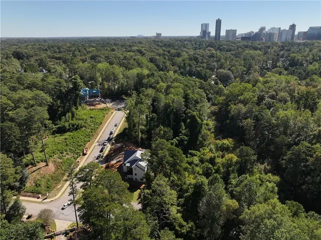 an aerial view of a city