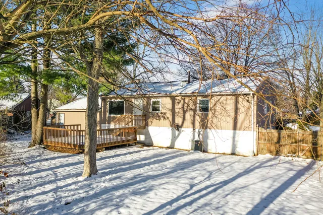 a view of outdoor space with garden