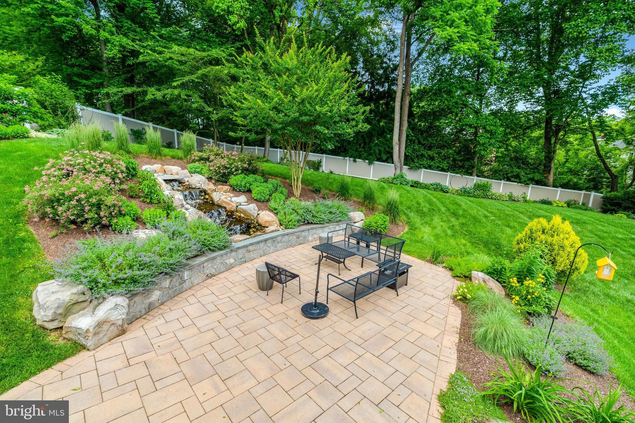 6900 Benjamin Street McLean, VA 22101 - Photo 65 of 74 Patio & Extensive Hardscape with Waterfall