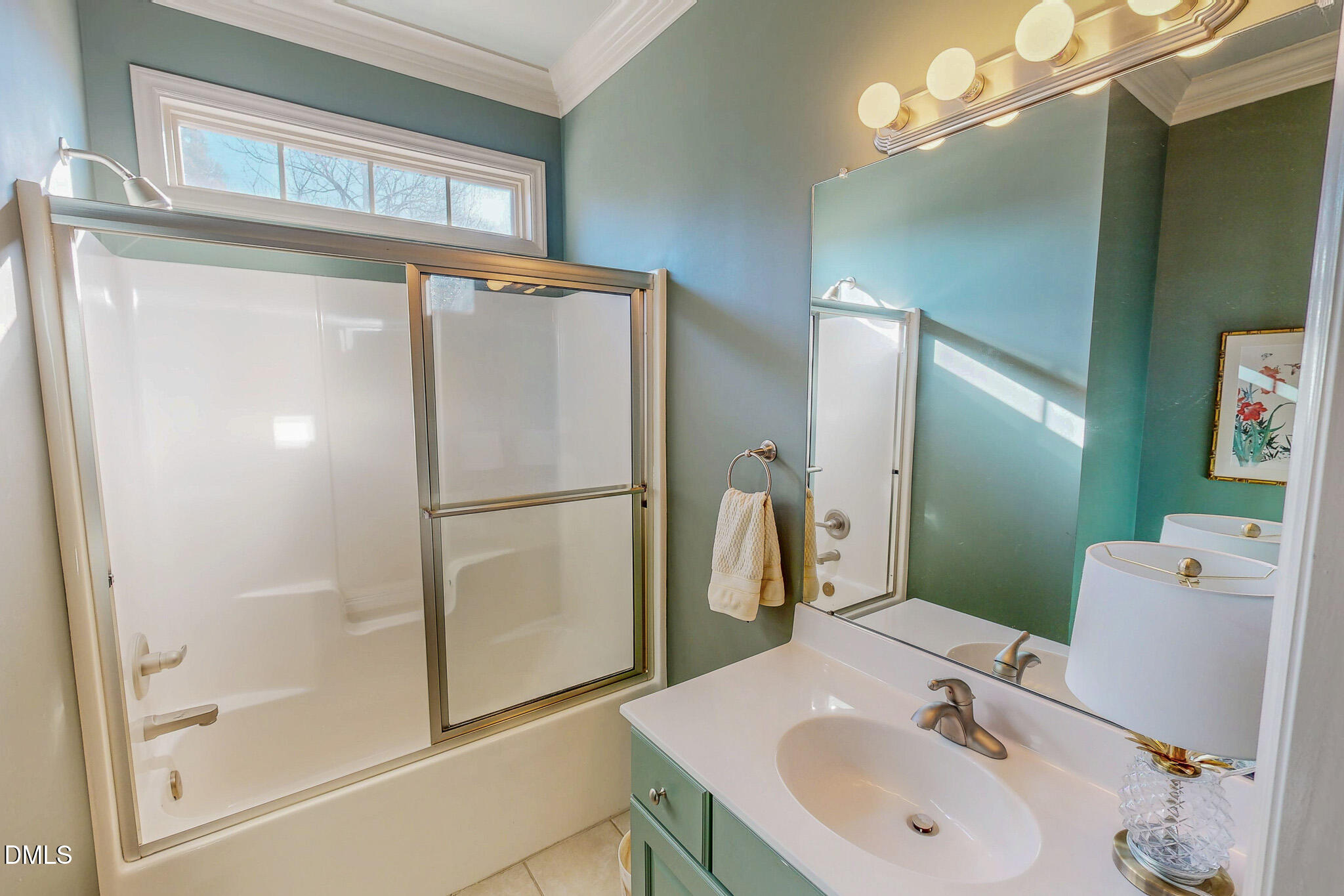 189 Hannah Lane Roxboro, NC 27574 - Photo 34 of 37 a bathroom with a sink a mirror and a shower