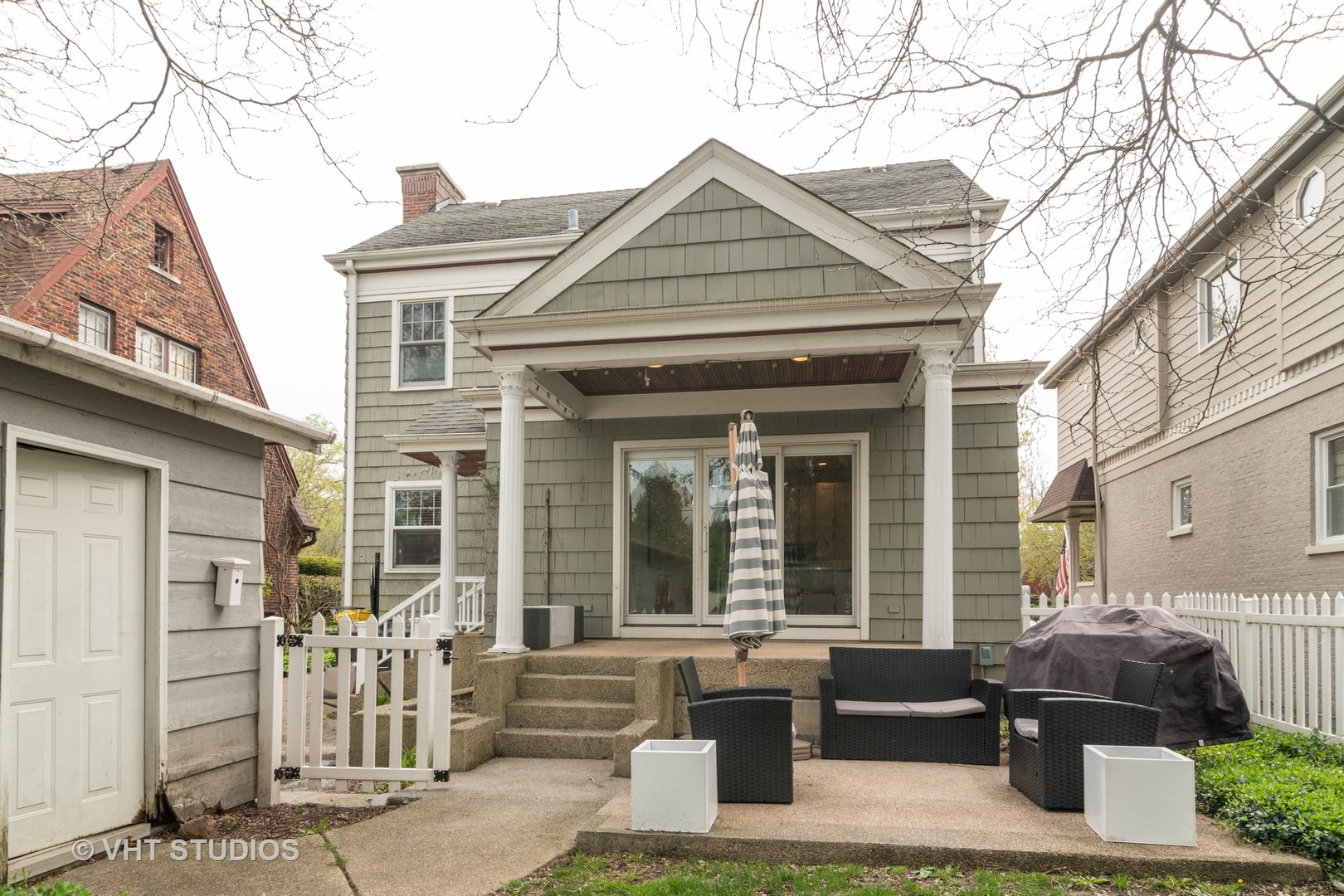 330 Northwood Road Riverside, IL 60546 - Photo 19 of 22 a front view of a house with outdoor seating