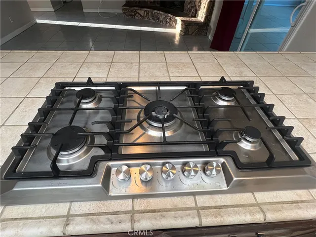 a close view of stove