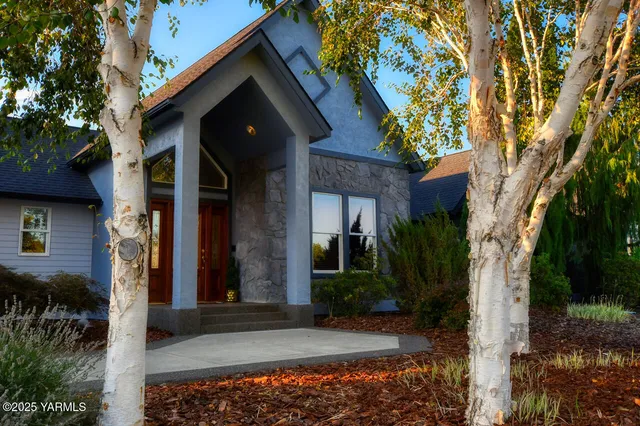 a front view of a house