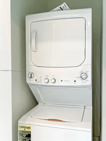 a close view of washer and dryer