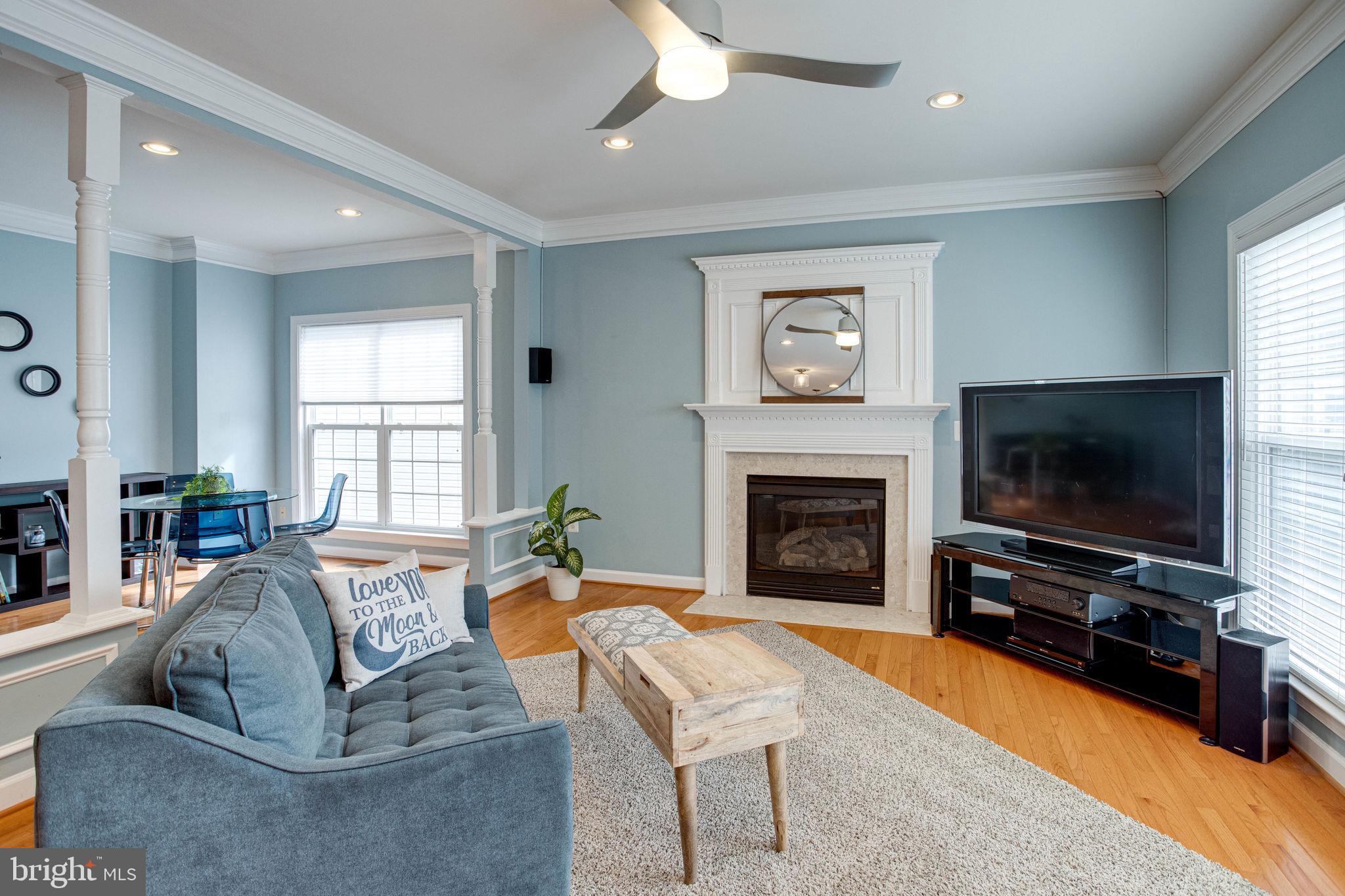 9062 Furey Road Lorton, VA 22079 - Photo 15 of 56 Living room - fireplace - study area