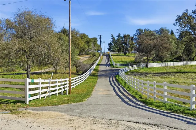a green field with lots of trees in the background