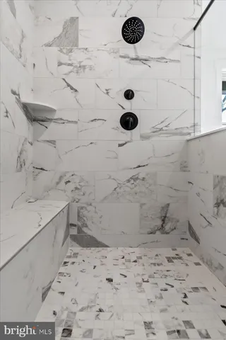 a view of a door and trees