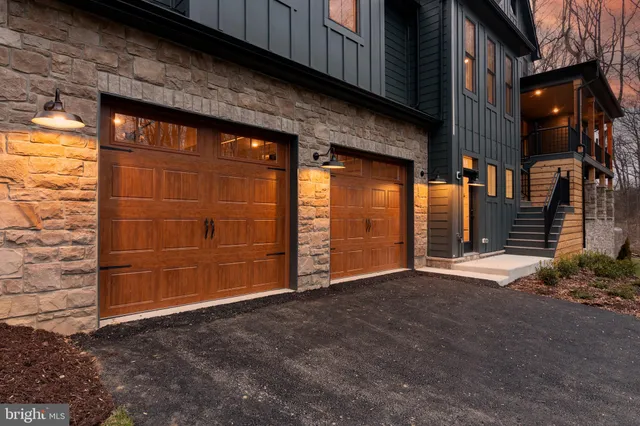a view of balcony with wooden floor