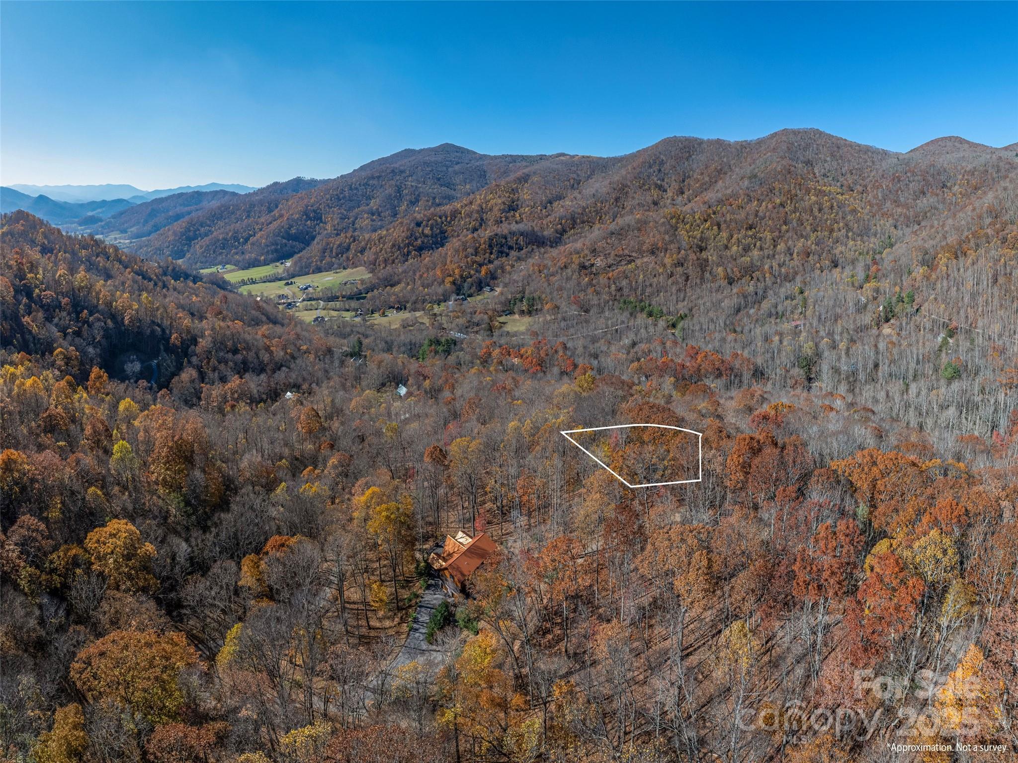 112-113 Grouse Road Clyde, NC 28721 - Photo 23 of 29 a view of a dry yard with mountains in the background