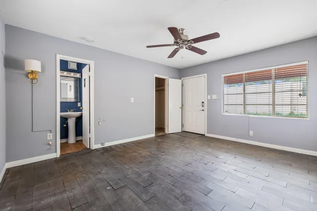 an empty room with a window