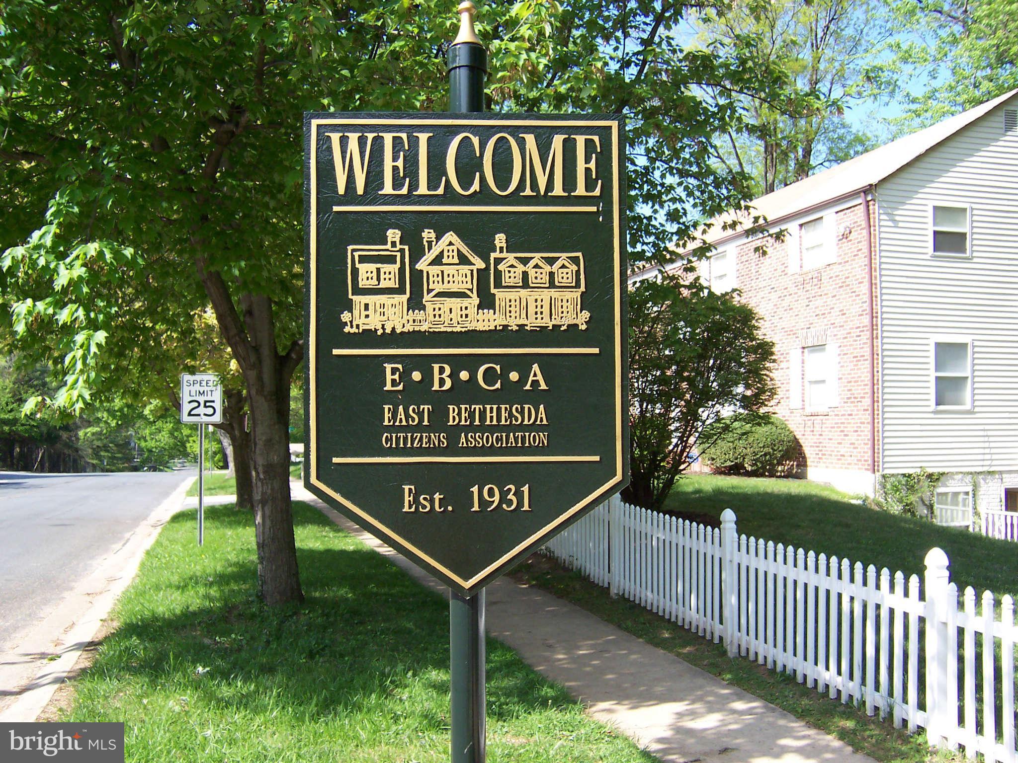 4523 Sleaford Road Bethesda, MD 20814 - Photo 19 of 23 a sign on the side of the house
