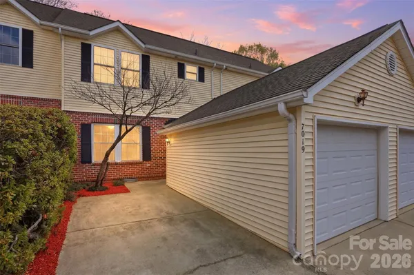a view of a house with a garage