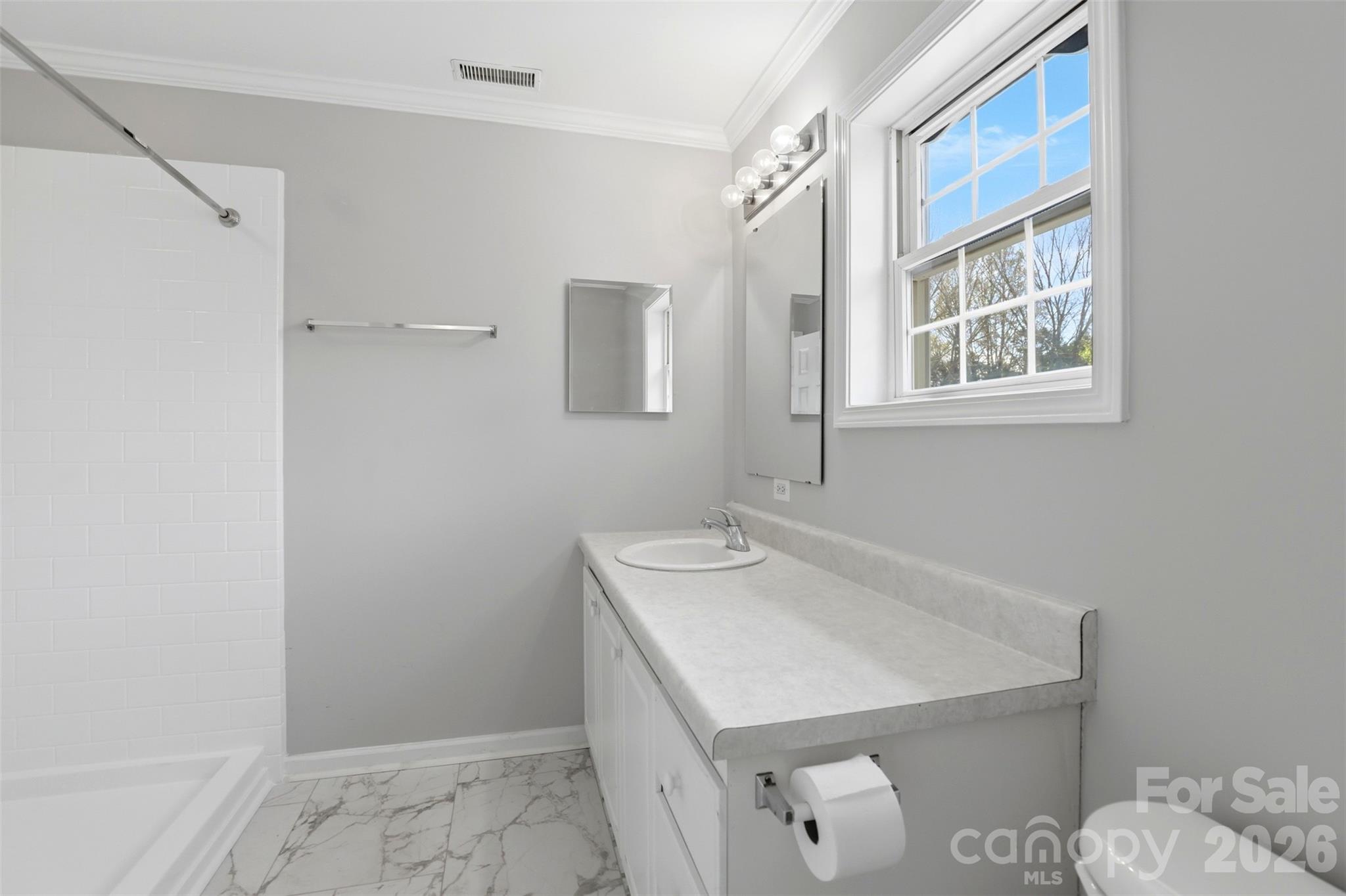 7019 Walnut Ridge Court Charlotte, NC 28273 - Photo 23 of 30 a bathroom with a sink a vanity and a window
