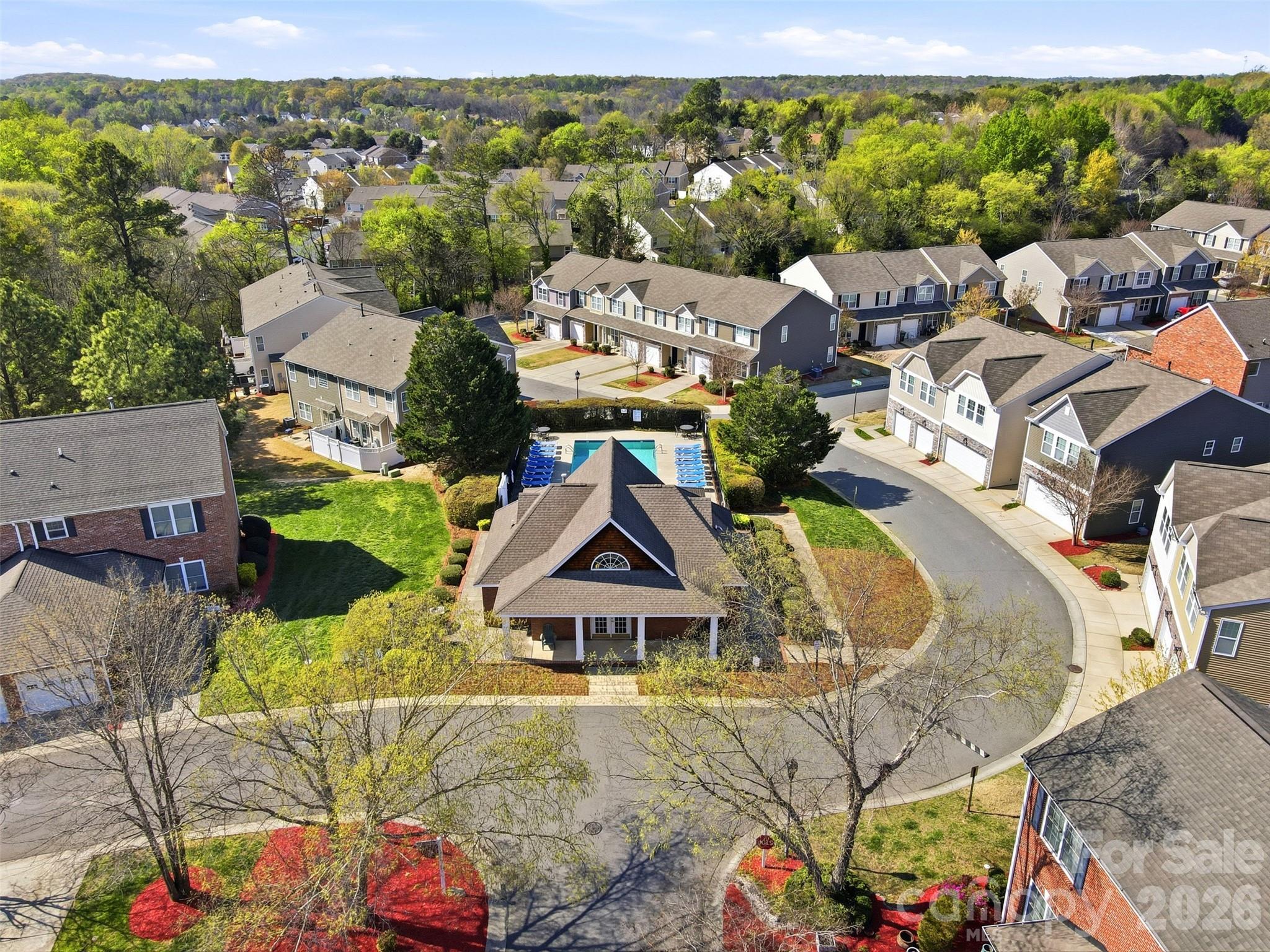 7019 Walnut Ridge Court Charlotte, NC 28273 - Photo 28 of 30 an aerial view of a house with a ocean view