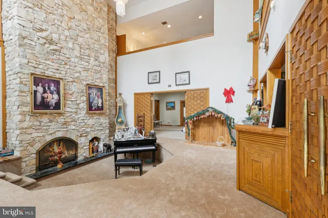 a room with furniture and a book shelf