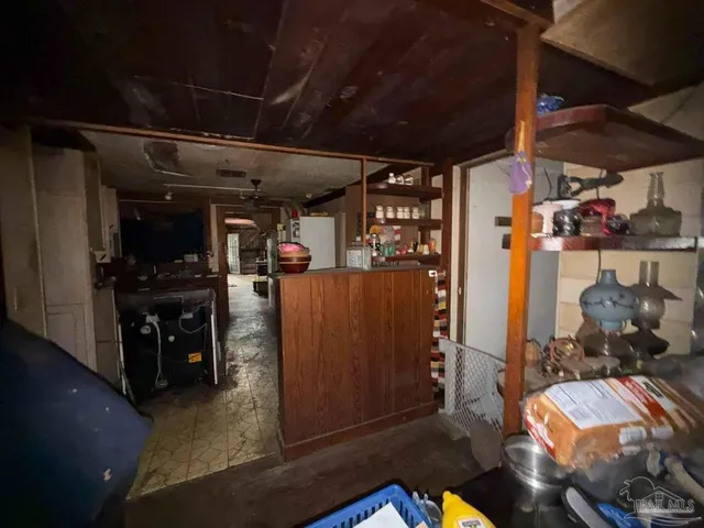 a view of a storage room