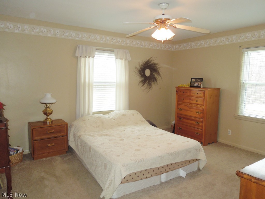 1057 Waterloo Road Mogadore, OH 44260 - Photo 3 of 14 Large master bedroom with neutral carpet and paint.