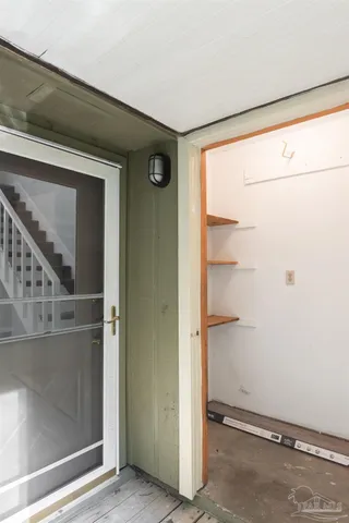 a view of lake with green space