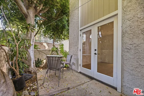 a view of balcony with chair