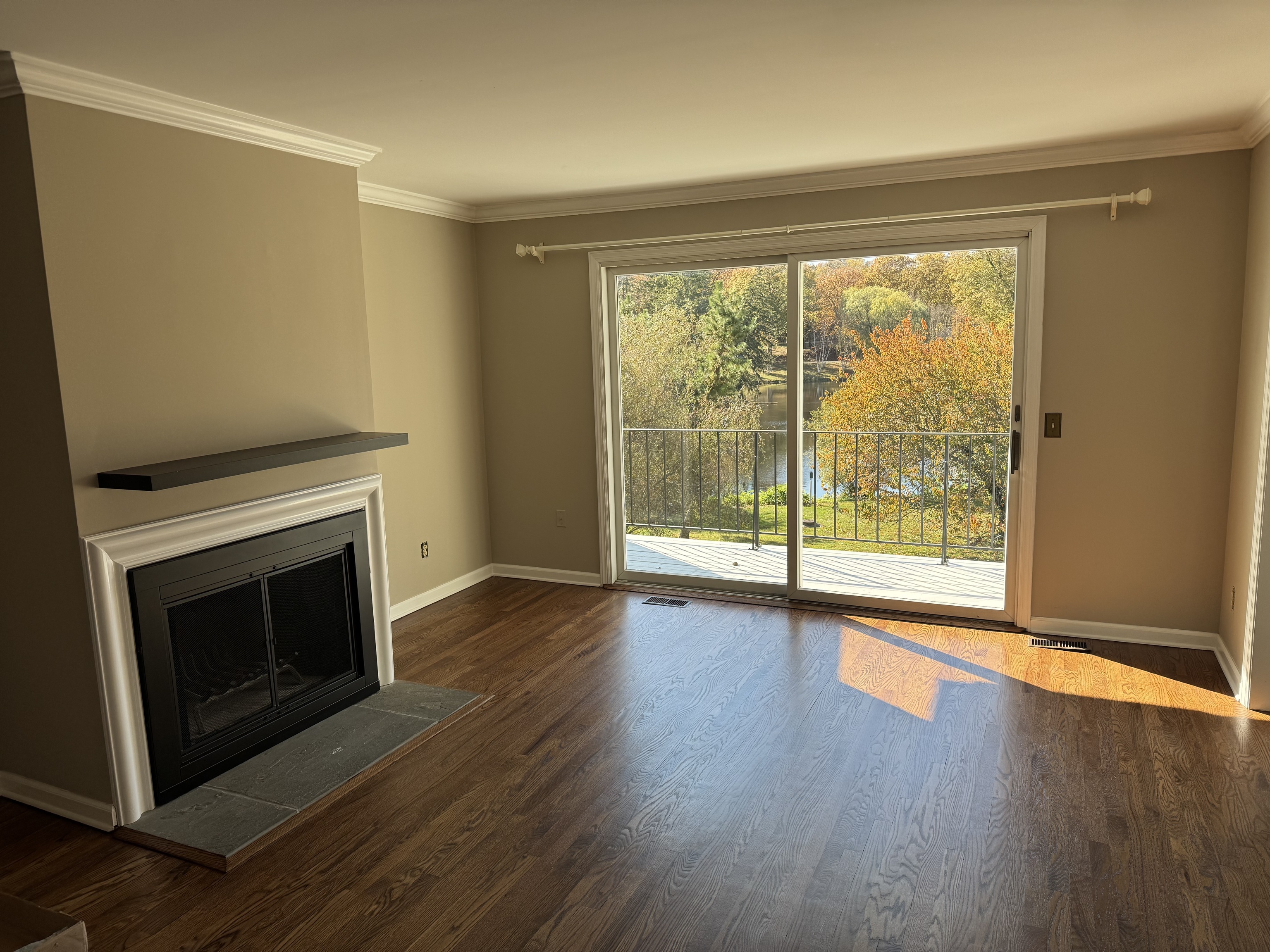 193 Park Street, Unit 2 New Canaan, CT 06840 - Photo 3 of 7 Living Room with Fireplace