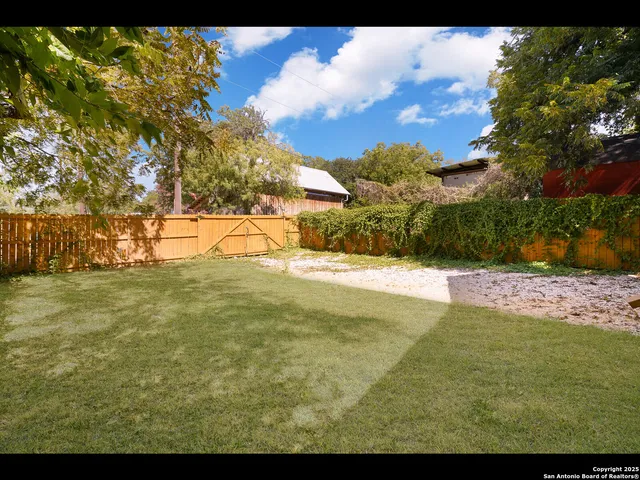 a view of an outdoor space and a yard