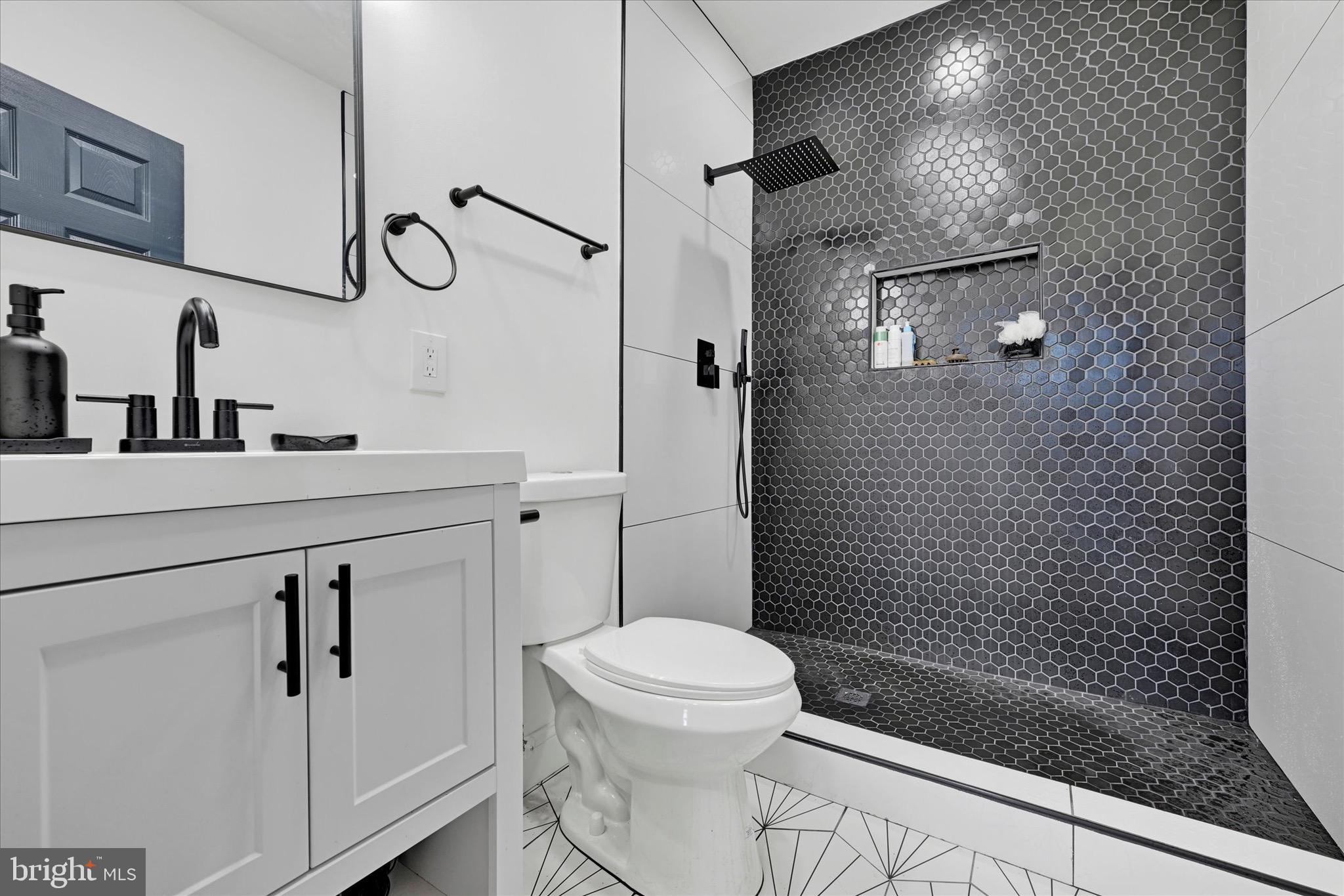 1748 North Chester Street Baltimore, MD 21213 - Photo 19 of 27 a bathroom with a sink a toilet and shower