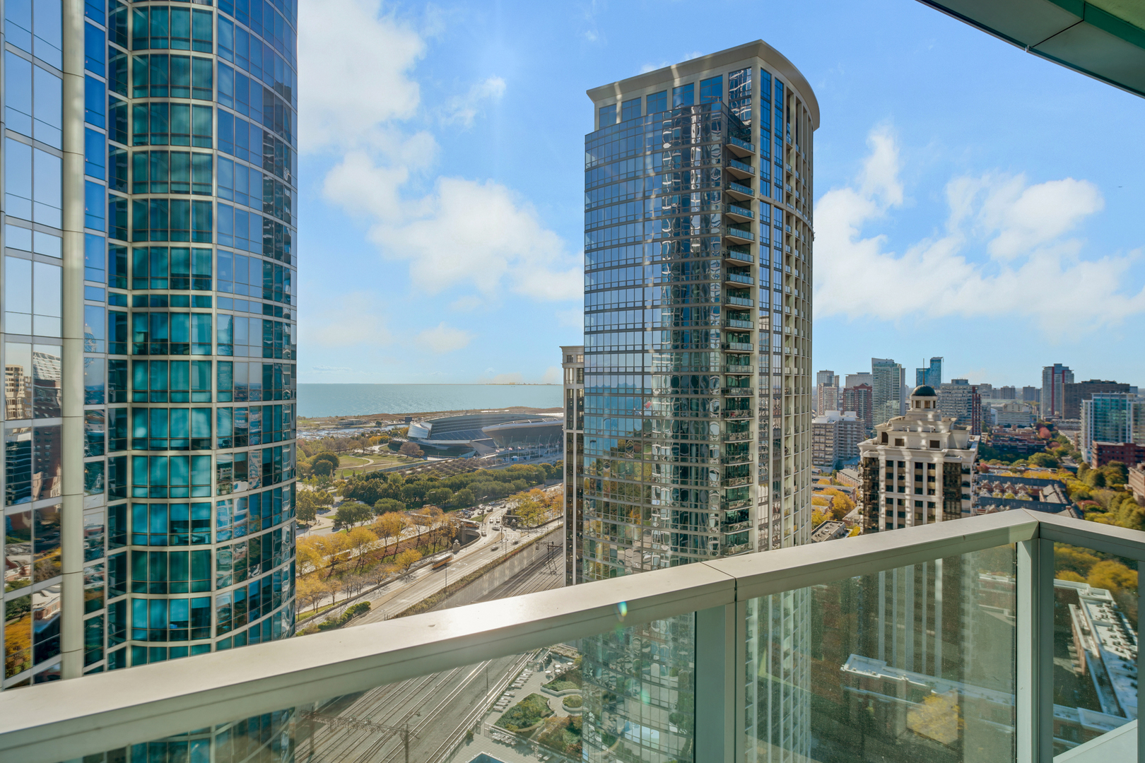 1201 South Prairie Avenue, Unit 2404 Chicago, IL 60605 - Photo 9 of 25 a city view with tall buildings