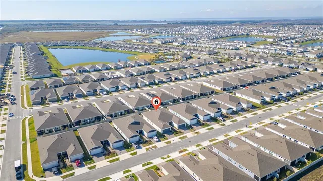 an aerial view of a city