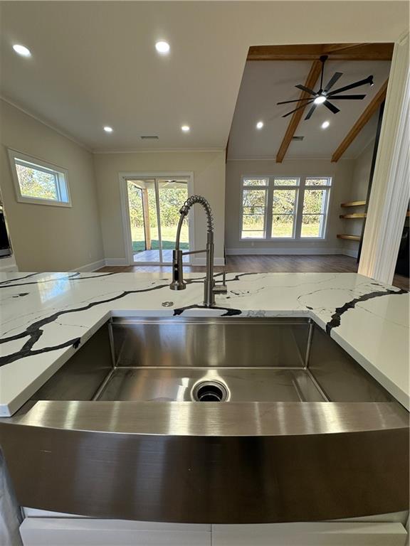 3354 Plainview Road Maysville, GA 30558 - Photo 48 of 50 a view of kitchen sink a center island and stainless steel appliances