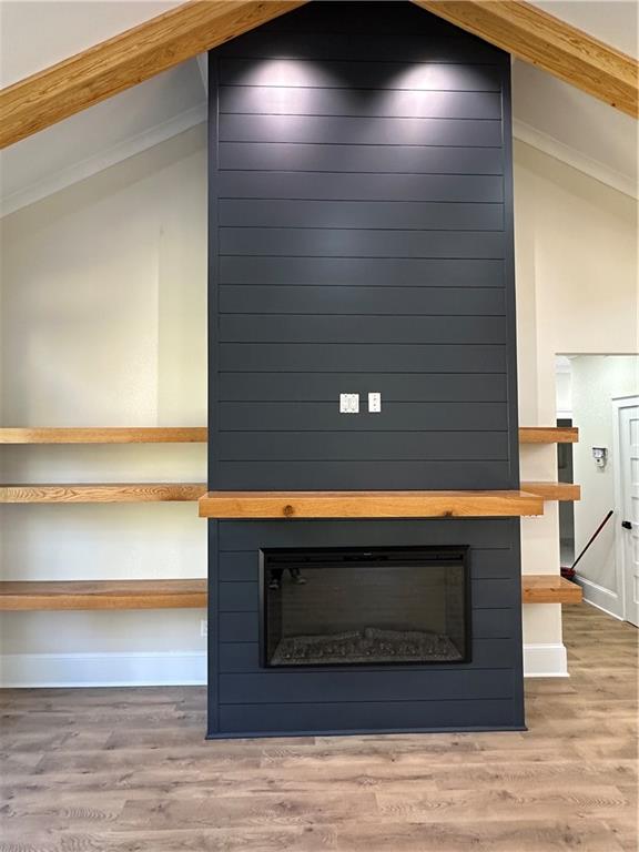 3354 Plainview Road Maysville, GA 30558 - Photo 9 of 50 a view of living room with a fireplace and a floor to ceiling window