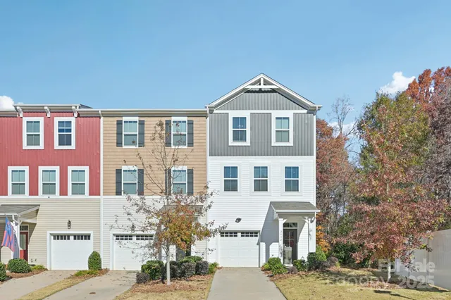 a front view of a building with street
