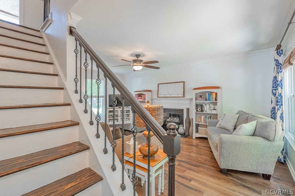 5906 Acorn Ridge Court Midlothian, VA 23112 - Photo 19 of 48 a living room with furniture and stairs