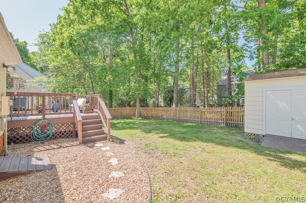 5906 Acorn Ridge Court Midlothian, VA 23112 - Photo 34 of 48 a view of a backyard with a garden