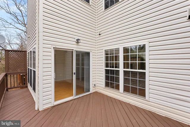 a view of a small yard from a balcony