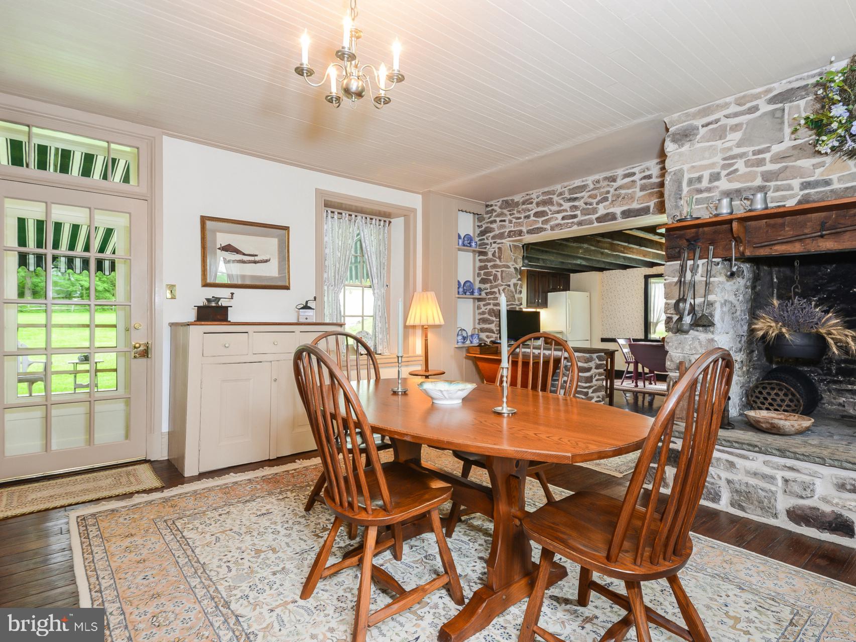 1500 Sacketts Ford Road Warminster, PA 18974 - Photo 9 of 43 Dining Room with Hearth and Patio Access
