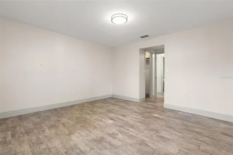 an empty room with a natural light