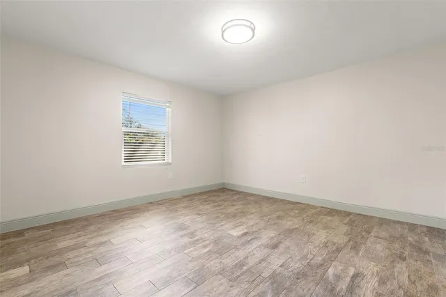 an empty room with a window