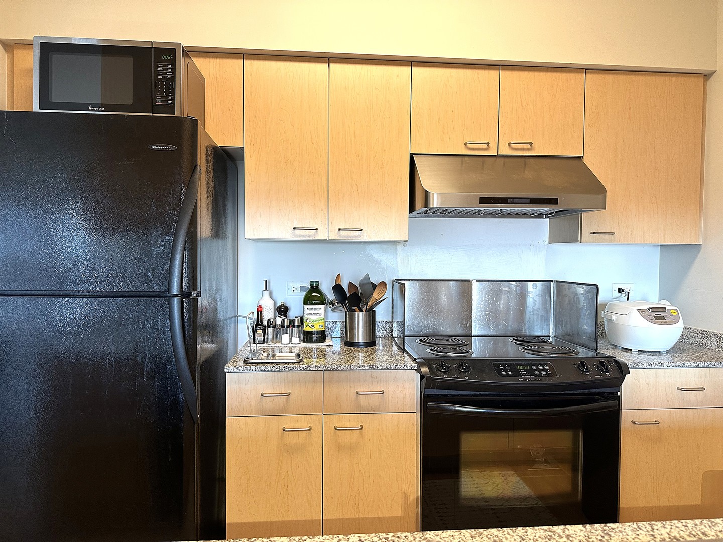 1720 Oak Avenue, Unit 706 Evanston, IL 60201 - Photo 12 of 27 a kitchen with a stove and a refrigerator