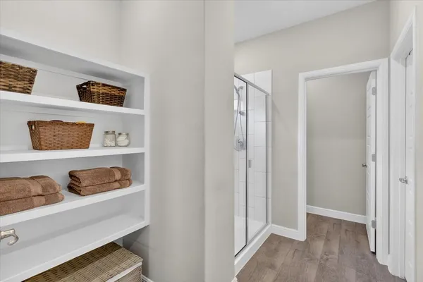 a room with storage and utility