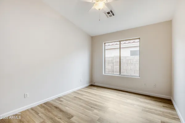 an empty room with a window