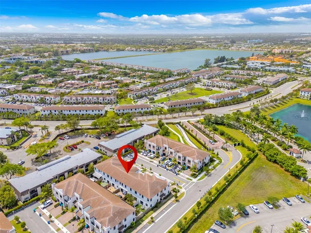 an aerial view of a city