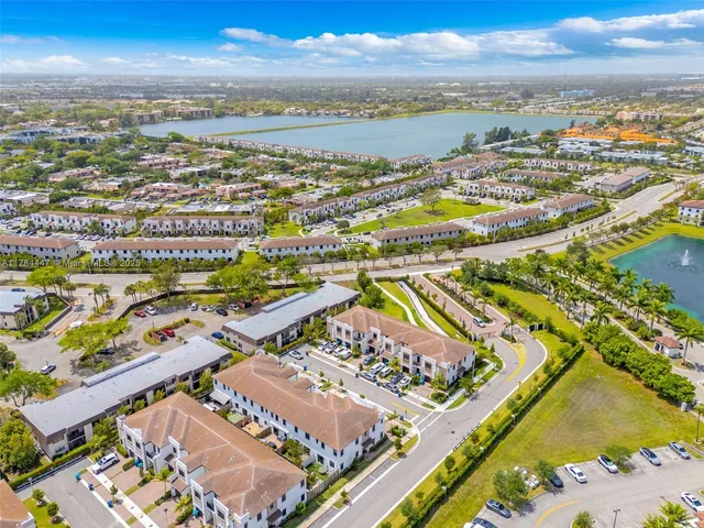 an aerial view of residential building with outdoor space