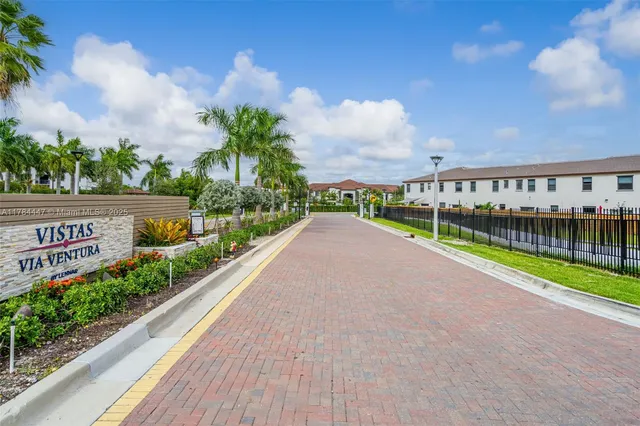 a view of a street with a city view