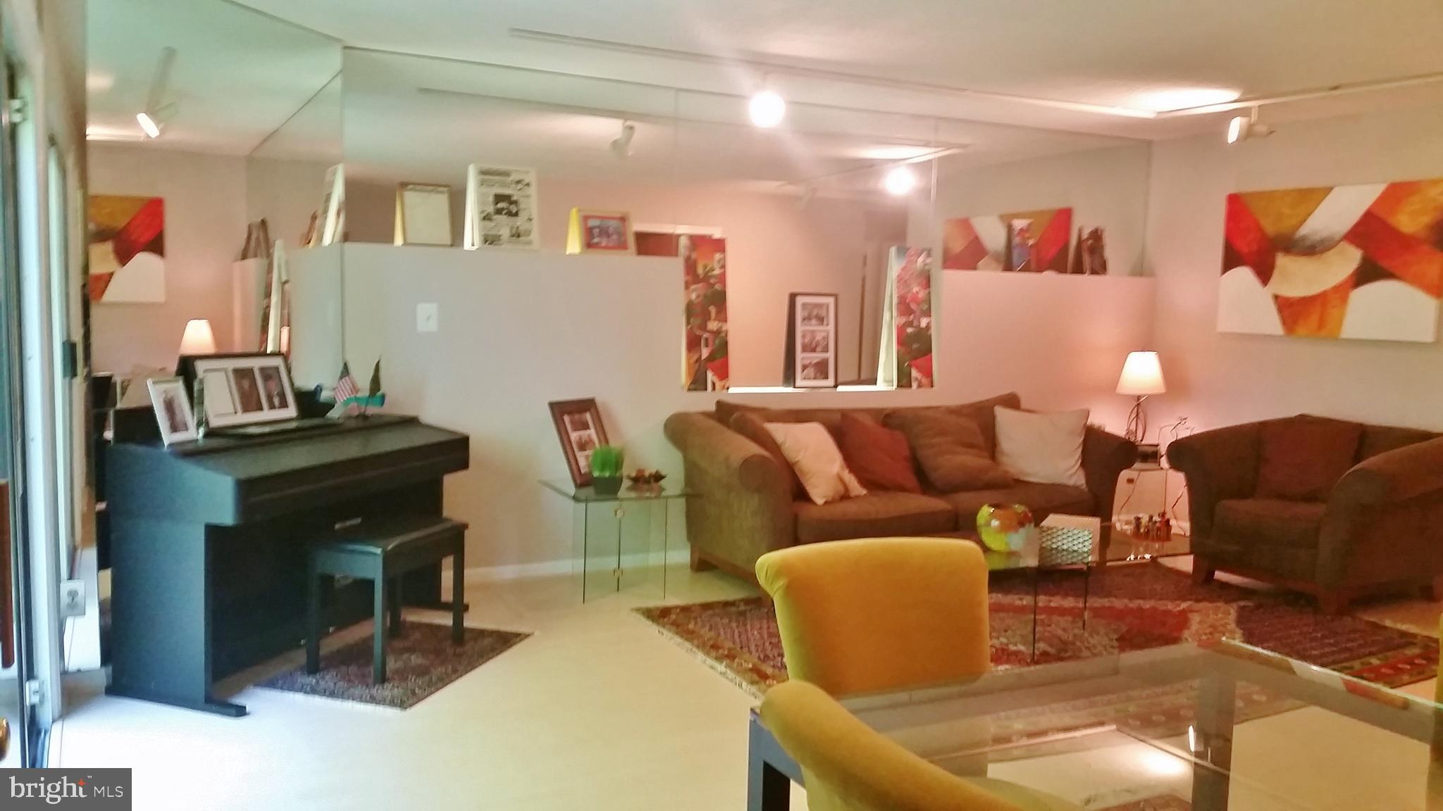 10452 Parthenon Court, Unit 10452 Bethesda, MD 20817 - Photo 13 of 13 a living room with furniture and a mirror