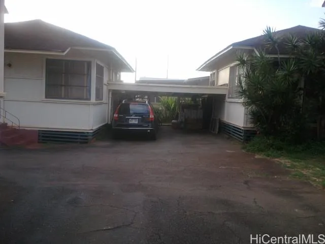 a backyard of a house with lots of green space