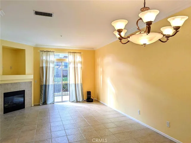 a view of a livingroom with a chandelier
