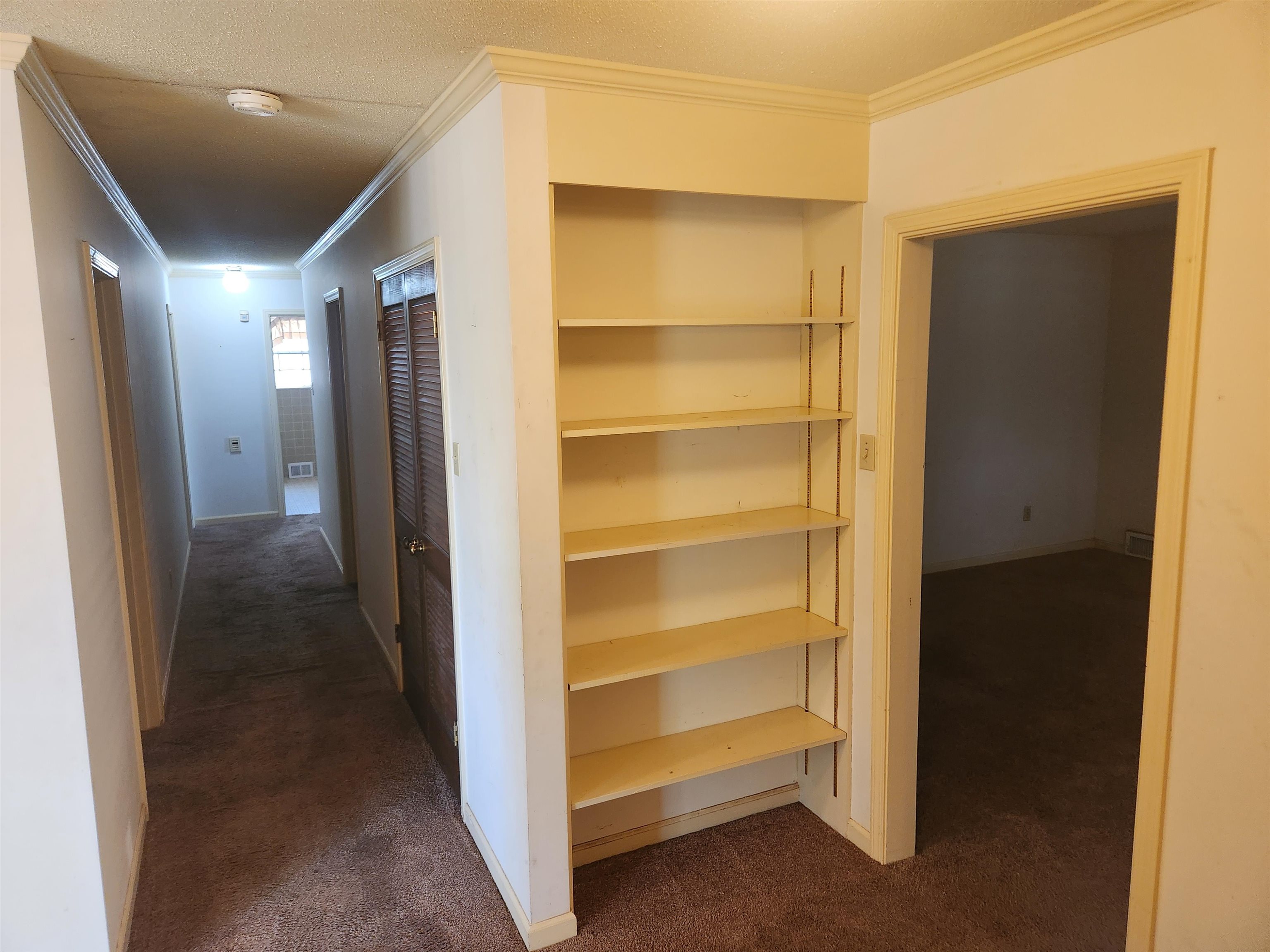 7505 Dexter Road Cordova, TN 38016 - Photo 5 of 27 Corridor with carpet floors and ornamental molding